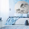 WallArt Wallpaper Circle Two Goldfish 190 cm