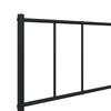 vidaXL Metal Bed Frame without Mattress with Footboard Black 75x190cm