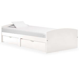 vidaXL Bed Frame with 2 Drawers without Mattress White 90x200 cm