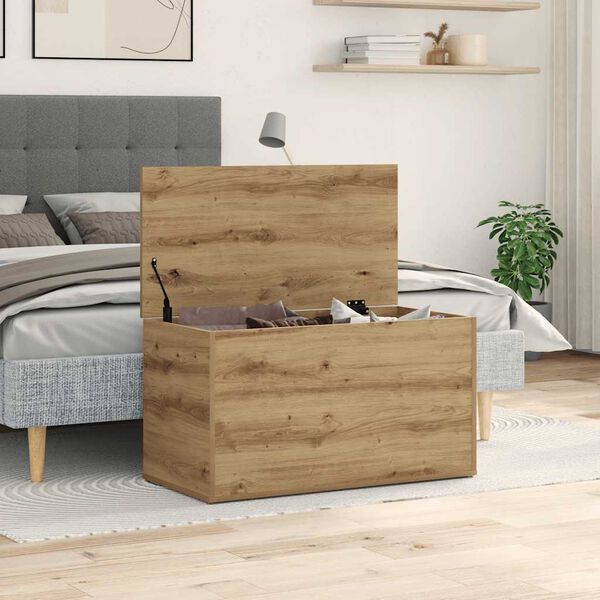 vidaXL Storage Chest Artisan Oak 84x42x46 cm Engineered Wood