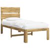 vidaXL Single Bed Frame with Headboard ROSTOCK White 75 x 190 cm