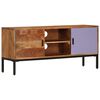 vidaXL TV Cabinet | Honey brown and grey | Solid acacia wood, powder-coated iron