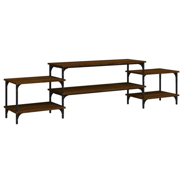 vidaXL TV Cabinet Brown Oak 197x35x52 cm Engineered Wood