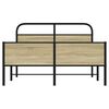 vidaXL Bed Frame without Mattress 135x190 cm Sonoma Oak Engineered Wood