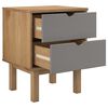 vidaXL Bedside Cabinet OTTA Brown&Grey 45x39x57 cm Solid Wood Pine