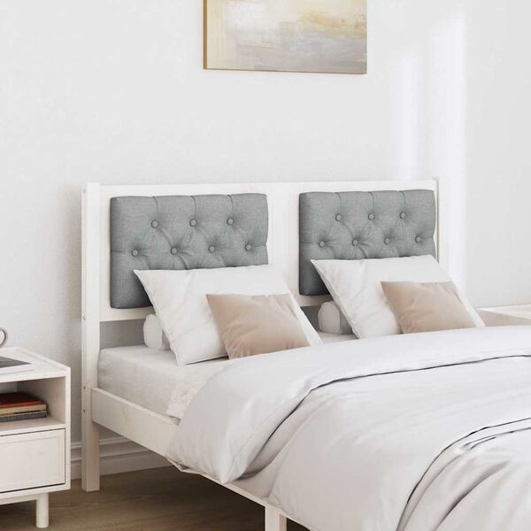 vidaXL Headboard Other White and light grey 120 cm Solid pine wood