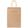 vidaXL Paper Bags 250 pcs with Handles Brown 15x8x21 cm