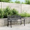 vidaXL Garden Bench Black 120 cm Steel