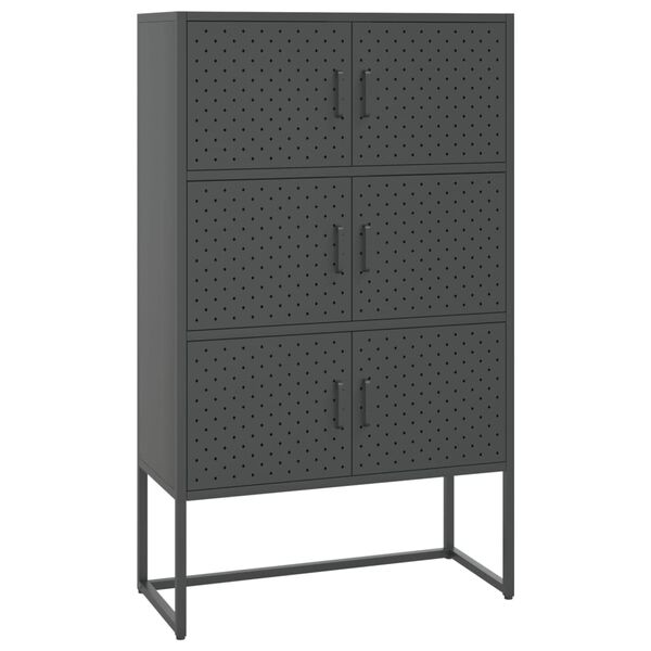 vidaXL Highboard Anthracite 80x35x135 cm Steel