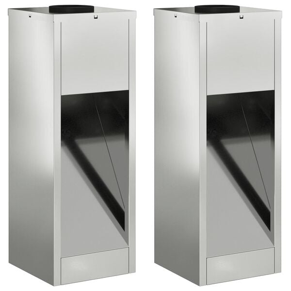 vidaXL Solar Led Pathway Light 2 pcs Galvanized Galvanized