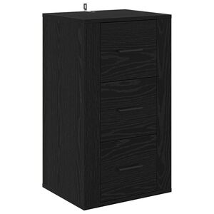 vidaXL Sideboard Black Oak 40 x 33 x 70 cm Engineered Wood