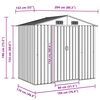 vidaXL Garden Storage Shed Anthracite Steel 204x132x186 cm