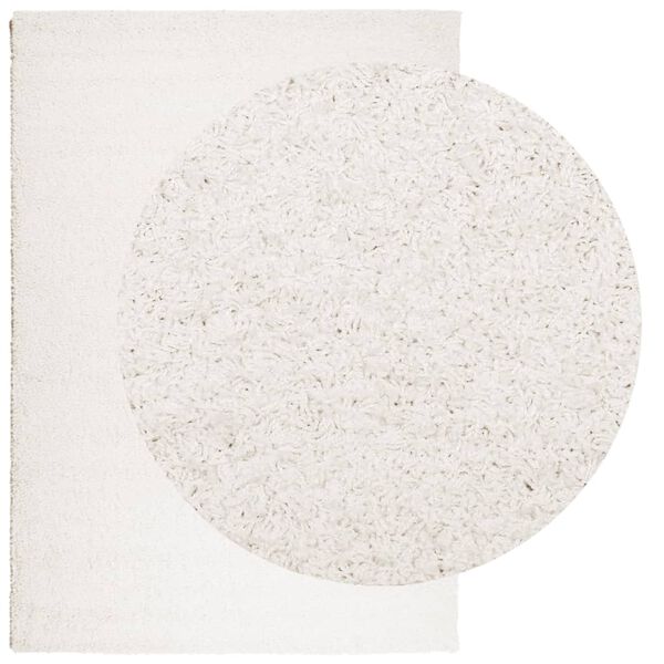 vidaXL Shaggy Rug PAMPLONA High Pile Modern Cream 120x170 cm