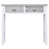 vidaXL Console Table Grey 90x30x77 cm Wood