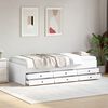 vidaXL Daybed with Drawers without Mattress White 75x190 cm Small Single
