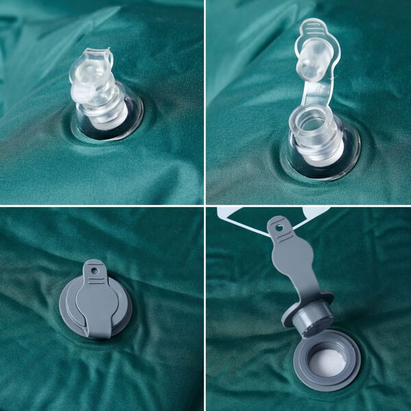 vidaXL Self Inflating Camping Mattress with Pillow 1-Person Green