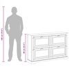vidaXL Shoe Cabinet 140x35x90 cm Solid Acacia Wood
