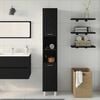vidaXL Bathroom Cabinet Black Oak 30 x 30 x 179 cm Engineered Wood