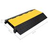 vidaXL Cable Protector Ramp with 2 Channels 90 cm Rubber