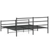 vidaXL Metal Bed Frame without Mattress with Footboard&nbsp;Black 183x213cm