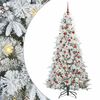 vidaXL Artificial Hinged Christmas Tree Green 180 cm PE and PVC