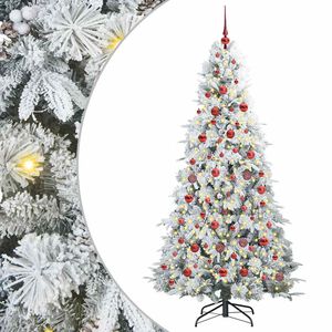 vidaXL Artificial Hinged Christmas Tree Green 180 cm PE and PVC