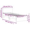 vidaXL Bed Frame without Mattress with LED Lights White 90x200 cm