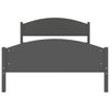 vidaXL Bed Frame without Mattress Dark Grey Solid Pine Wood 120x200cm