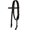 vidaXL Western Saddle. Headstall&Breast Collar Real Leather 16" Black