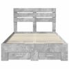 vidaXL Bed Frame with Drawer with Headboard Manual Engineered Wood