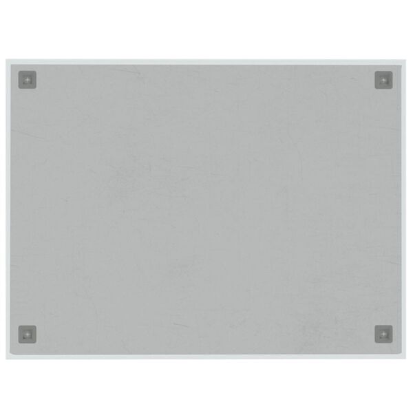 vidaXL Wall-mounted Magnetic Board White 80x60 cm&nbsp;Tempered Glass