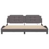 vidaXL Bed Frame with LED without Mattress "Zadar" Grey 200x200 cm