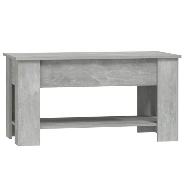 vidaXL Coffee Table Concrete Grey 101x49x52 cm Engineered Wood