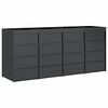 vidaXL Wheelie Bin Storage for 4 Bins Anthracite 272 x 77.5 x 121.5 cm