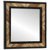 vidaXL Mirror Black and Brown 50 x 2 x 50 cm Solid Wood Acacia