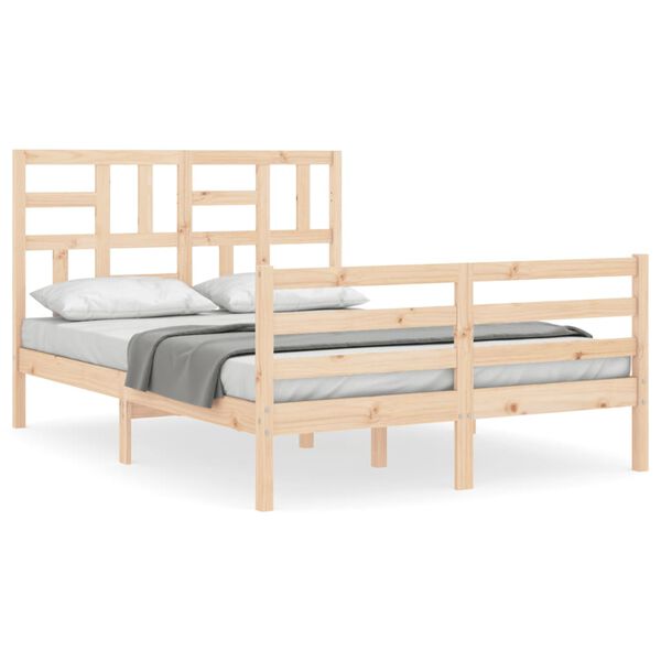 vidaXL Bed Frame without Mattress Double Solid Wood