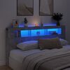 vidaXL LED Headboard Concrete Grey 200 cm Engineered Wood