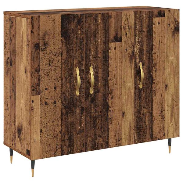 vidaXL Sideboard Old Wood 90 x 34 x 80 cm Engineered Wood