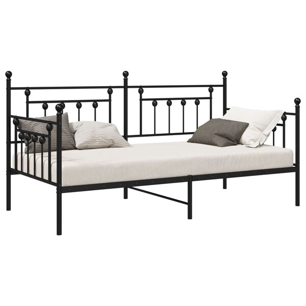 vidaXL Daybed Frame Black 90 x 200 cm Steel