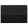 vidaXL TV Cabinet Black 60x31x39.5 cm Engineered Wood and Metal