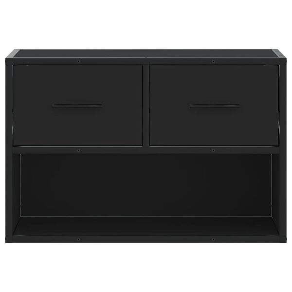 vidaXL TV Cabinet Black 60x31x39.5 cm Engineered Wood and Metal