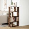 vidaXL Bookcase Smoked Oak 60x20x120.5 cm Engineered Wood