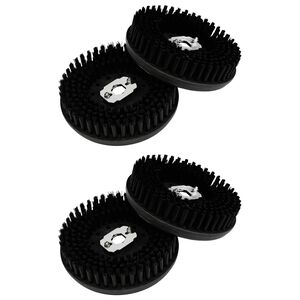 vidaXL Floor Polisher Brush Head 4 pcs &Oslash; 13 cm Black PP and Nylon