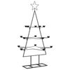 vidaXL Metal Christmas Tree for Decoration Black 105 cm