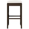 vidaXL Garden Bar Stools with Cushions 6 pcs Brown Poly Rattan