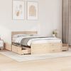 vidaXL Bed Frame without Mattress 120x190 cm Small Double Solid Wood Pine