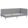 vidaXL Corner Bed Frame Light Grey 80 cm x 200 cm Velvet
