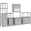 vidaXL Bathroom Furniture Set 5 pcs Grey Sonoma and Black