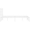 vidaXL Metal Bed Frame without Mattress with Headboard White 120x200cm