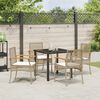 vidaXL Garden Dining Set 5 pcs Beige Poly Rattan